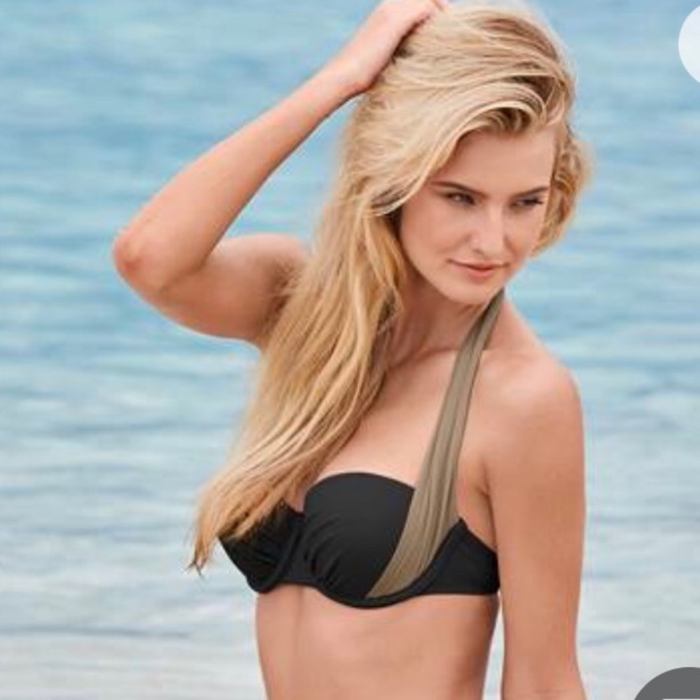 Venus | B cup | black&brown strapless bikini top, sexy push up